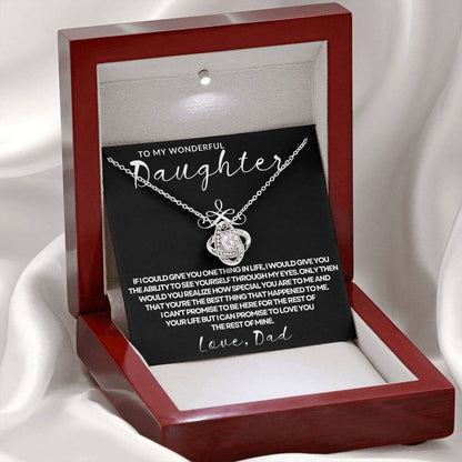 To my Daughter | Promise to love you | Love Knot necklace