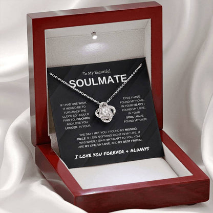 To My Soulmate | Forever and Always | Love Knot Necklace