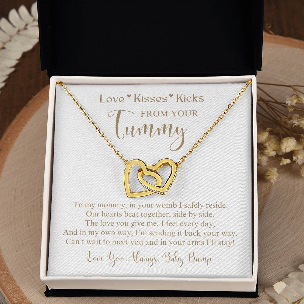 Mommy To Be Necklace | From Your Tummy | Interlocking Heart Necklace