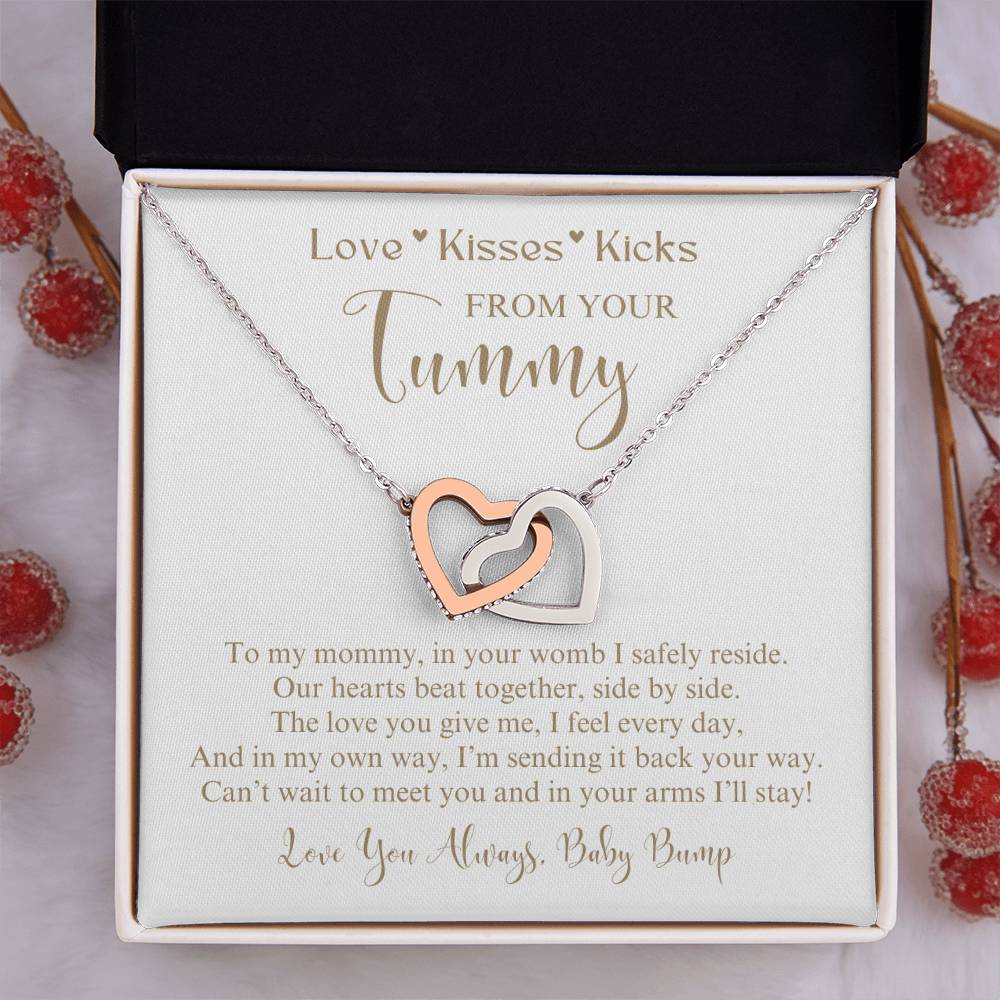 Mommy To Be Necklace | From Your Tummy | Interlocking Heart Necklace