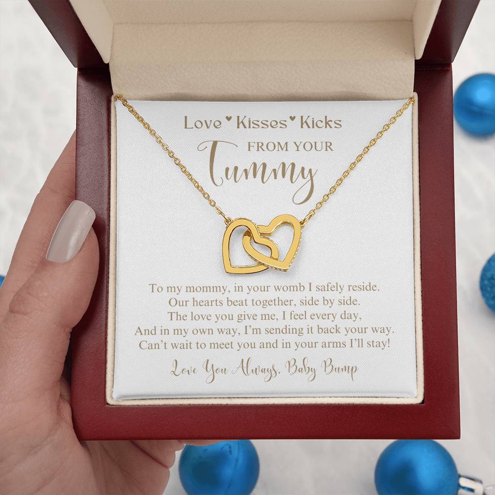 Mommy To Be Necklace | From Your Tummy | Interlocking Heart Necklace