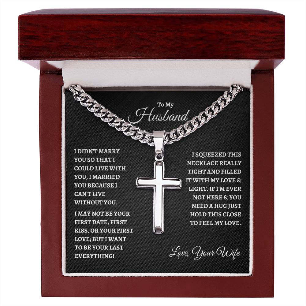 To My Husband | Cuban Chain With Cross