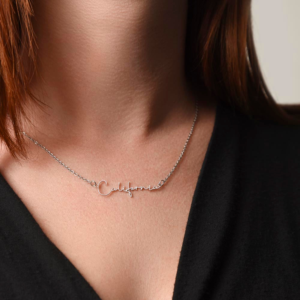 Badass Daughter Name Necklace  - W