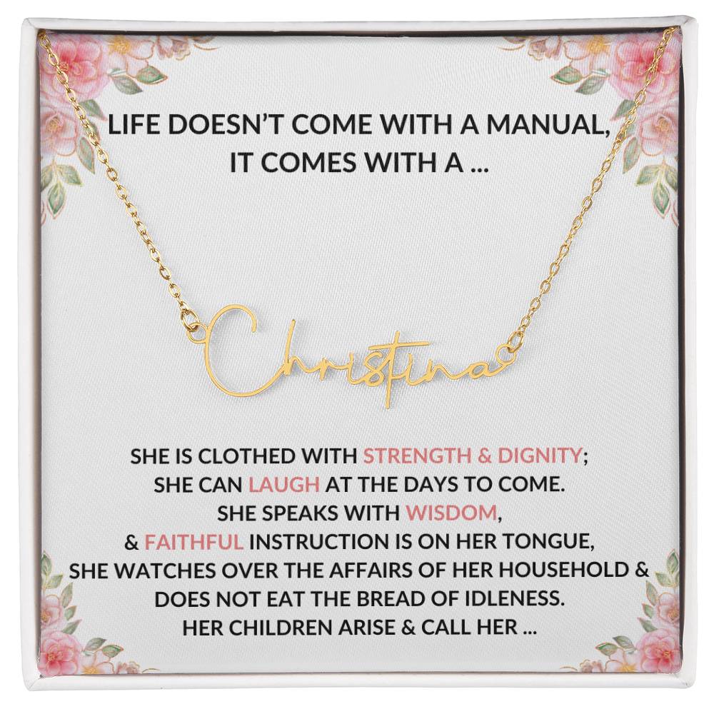 Signature Mama Necklace | Strength and Dignity | Mother's Day Necklace