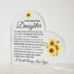To My Beautiful Daughter | The Special Woman You Are | Heart Acrylic Plaque