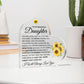 To My Beautiful Daughter | The Special Woman You Are | Heart Acrylic Plaque