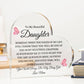 To My Beautiful Daughter | Someday When | Heart Shaped Acrylic