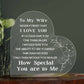 To My Wife Heart Acrylic Without Stand