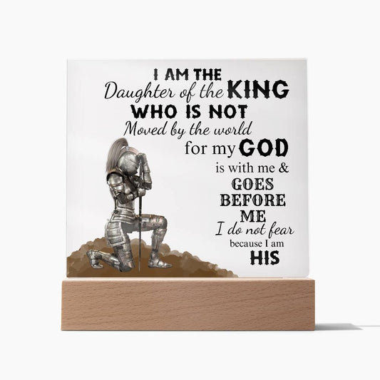 I Am the Daughter of the King | Square Acrylic Plaque