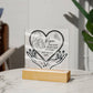Mothers Day Gift | With All My Heart  | Acrylic Plaque Night Light