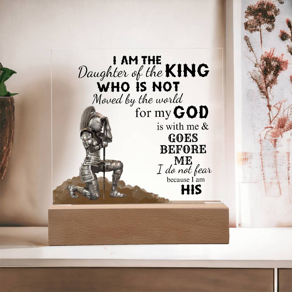 I Am the Daughter of the King | Square Acrylic Plaque