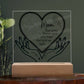 Mothers Day Gift | With All My Heart  | Acrylic Plaque Night Light