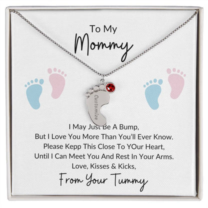 To My Mommy |From Your Tummy | Personalized Baby Feet