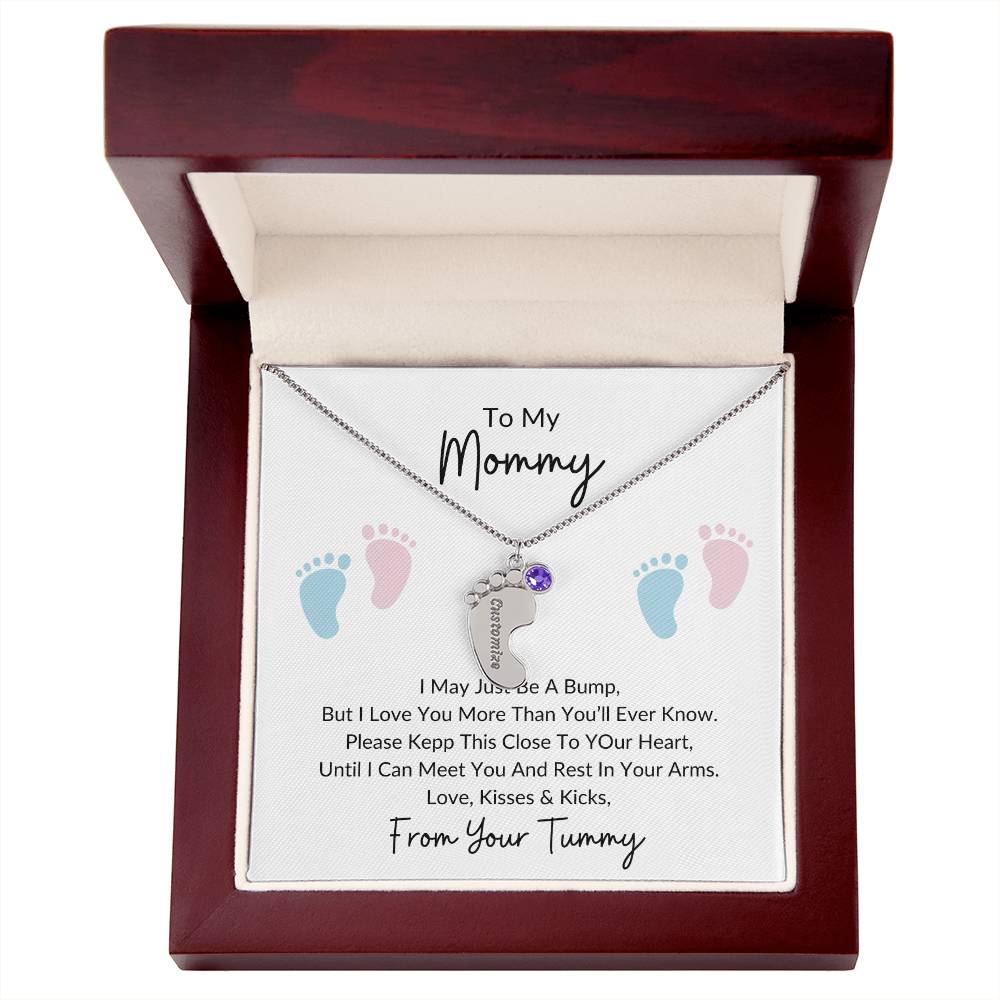 To My Mommy |From Your Tummy | Personalized Baby Feet