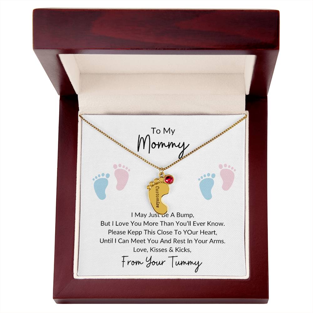 To My Mommy |From Your Tummy | Personalized Baby Feet