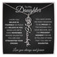 To My Daughter | Believe In Yourself | Birth Flower Name Necklace