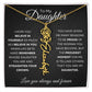 To My Daughter | Believe In Yourself | Birth Flower Name Necklace