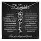 To My Daughter | Believe In Yourself | Birth Flower Name Necklace