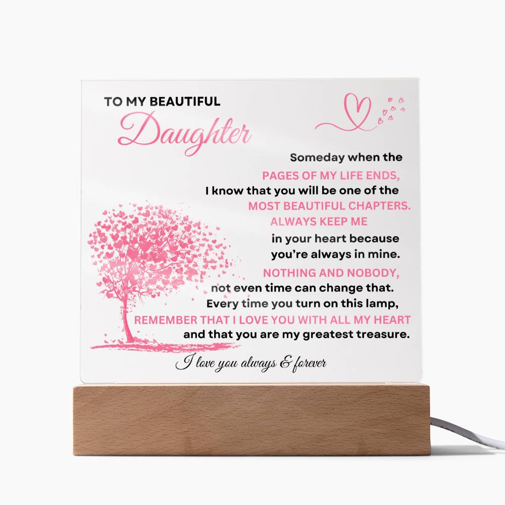 To My Beautiful Daughter | Someday When | Acrylic Plaque