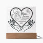 Mothers Day Gift | With All My Heart  | Acrylic Plaque Night Light