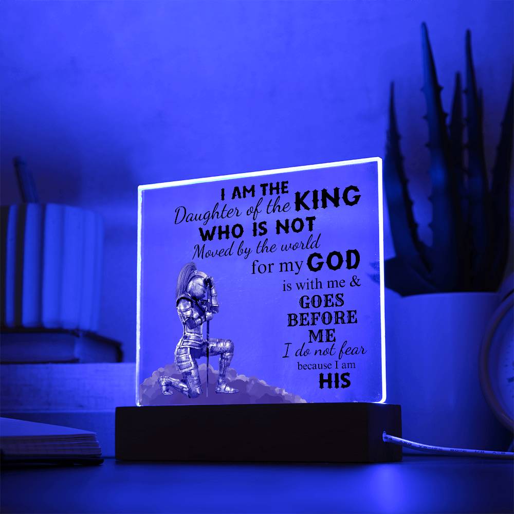 I Am the Daughter of the King | Square Acrylic Plaque