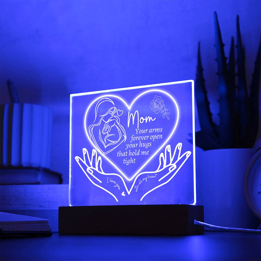 Mom Night Light | Hold Me Tight | Acrylic Plaque