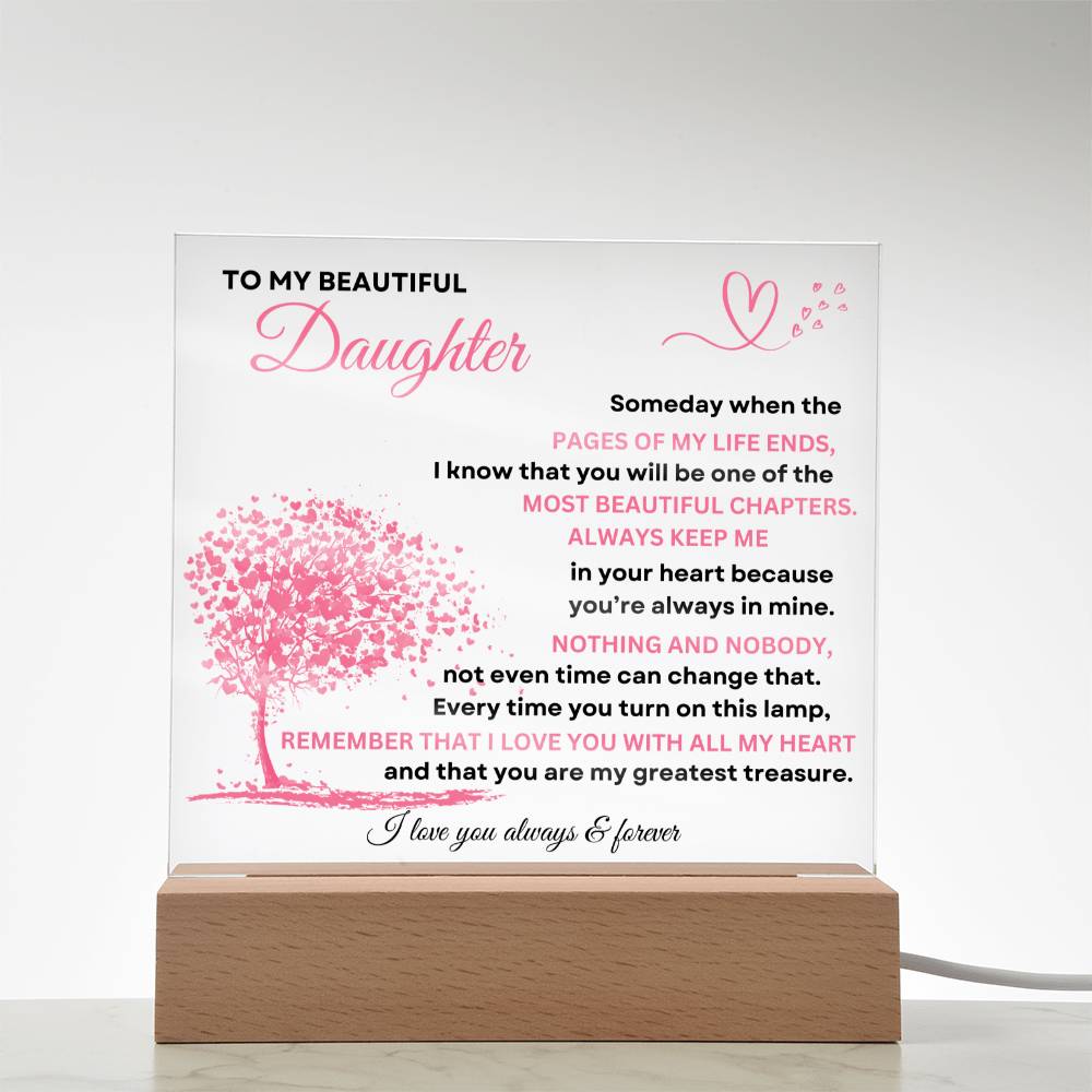 To My Beautiful Daughter | Someday When | Acrylic Plaque