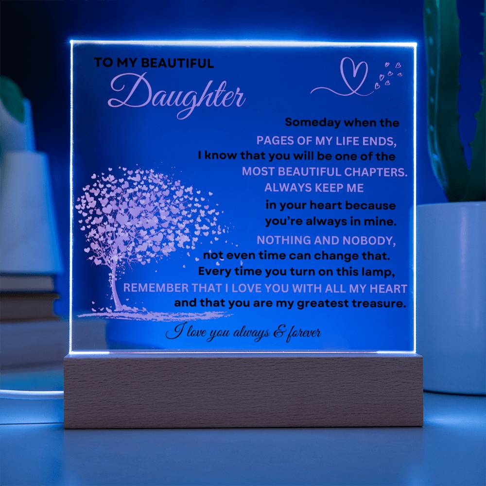 To My Beautiful Daughter | Someday When | Acrylic Plaque