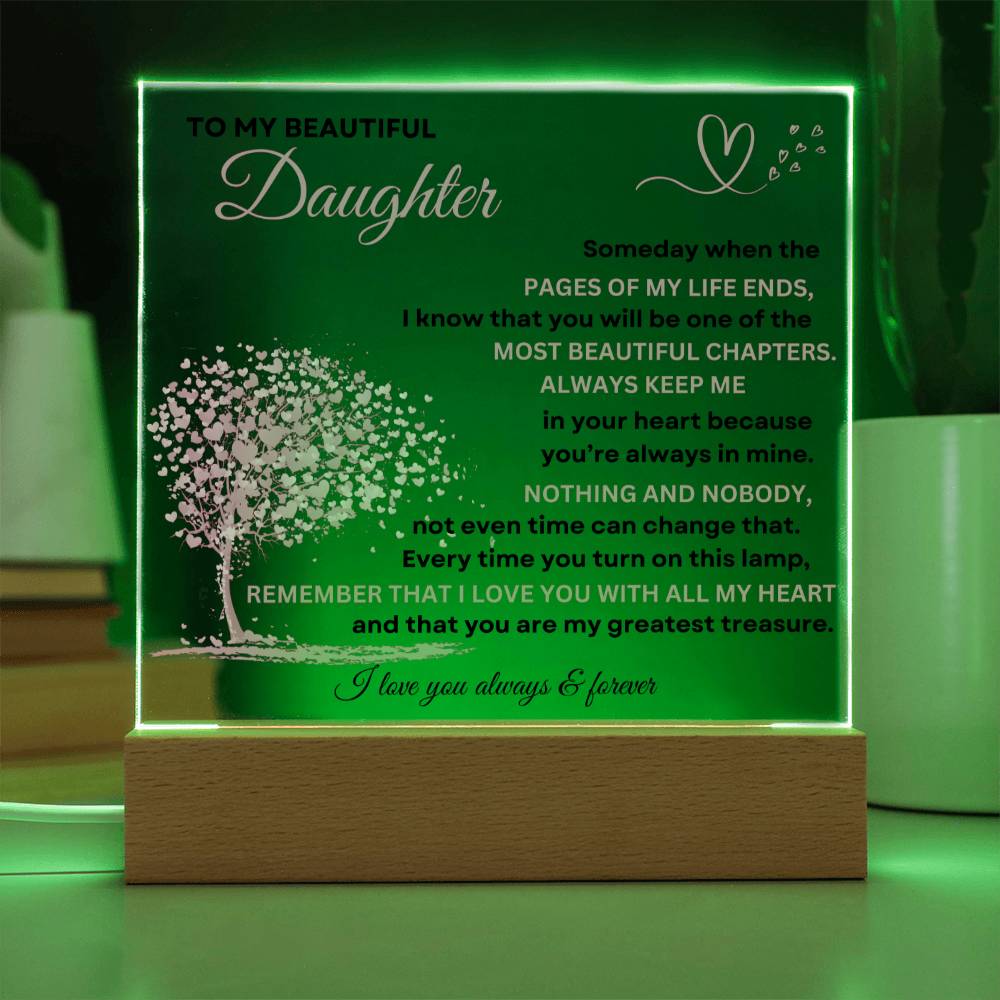 To My Beautiful Daughter | Someday When | Acrylic Plaque