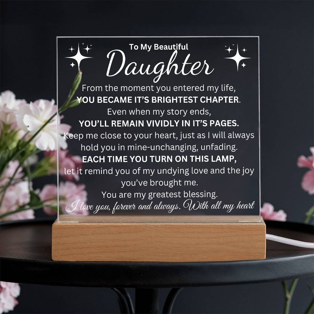 To My Daughter | Brightest Chapter | Acrylic Plaque