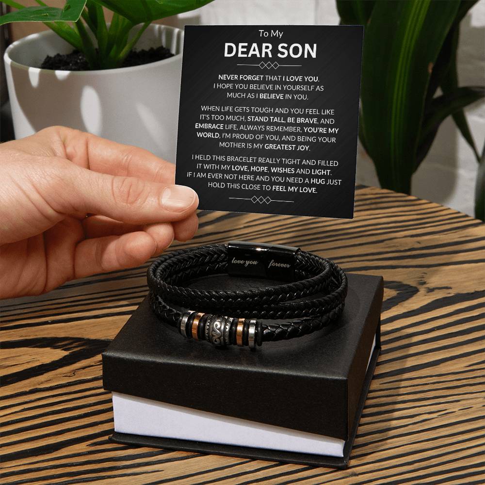 To My Son | Never Forget | Love You Forever Bracelet