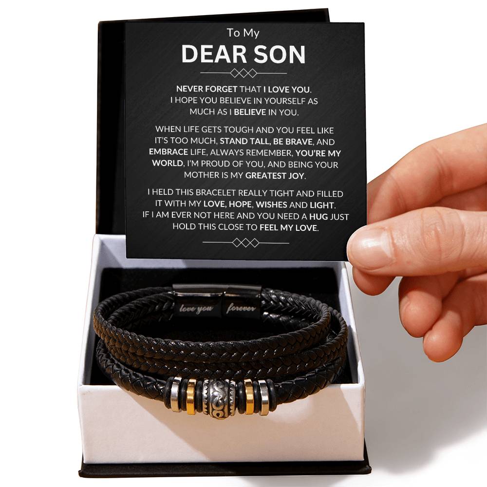 To My Son | Never Forget | Love You Forever Bracelet