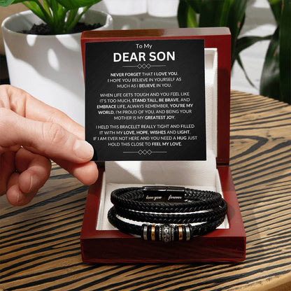 To My Son | Never Forget | Love You Forever Bracelet