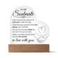 To My Soulmate | In Love With You | Acrylic Heart Plaque