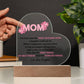 Mom | Forever Friend | Heart Acrylic Plaque