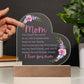 Mom | You Mean The World | Heart Acrylic Plaque