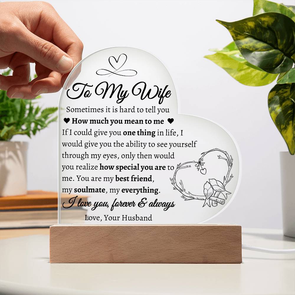 To My Wife | One Thing In Life | Acrylic Plaque