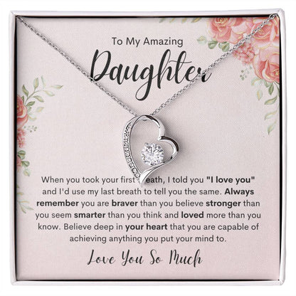 To Amazing Daughter - Forever Love Neckalce