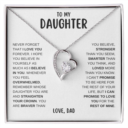 To My Daughter | Forever Love Necklace - White