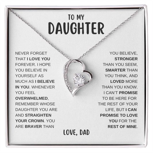 To My Daughter | Forever Love Necklace - White