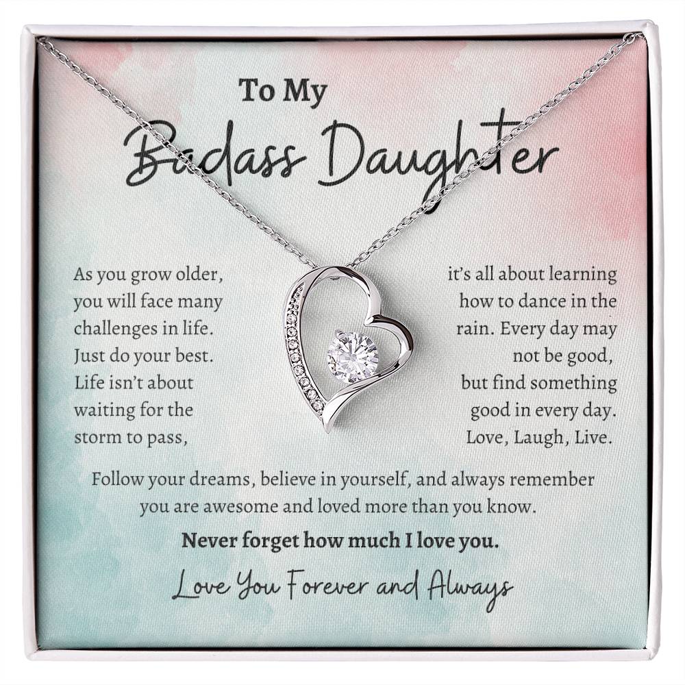 To My Badass Daughter| Forever Love Necklace