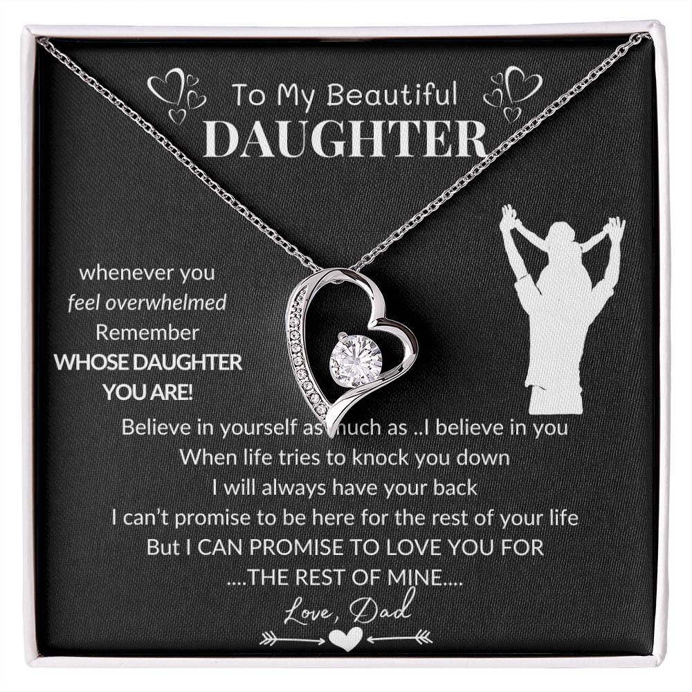 To My Beautiful Daughter | I Believe In You | Forever Love Necklace
