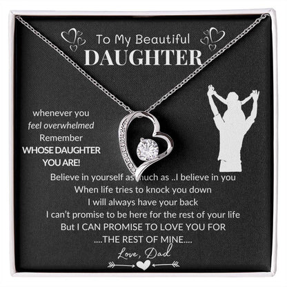To My Beautiful Daughter | I Believe In You | Forever Love Necklace