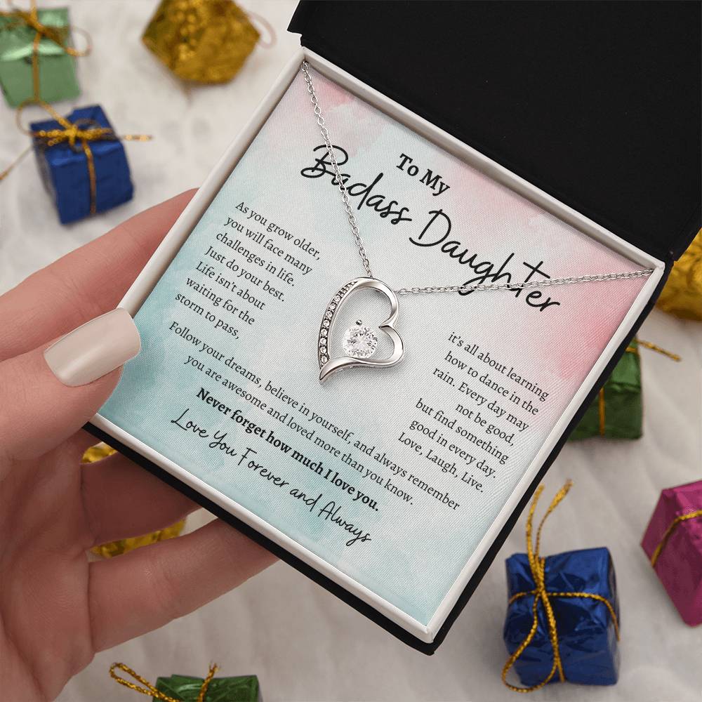 To My Badass Daughter| Forever Love Necklace