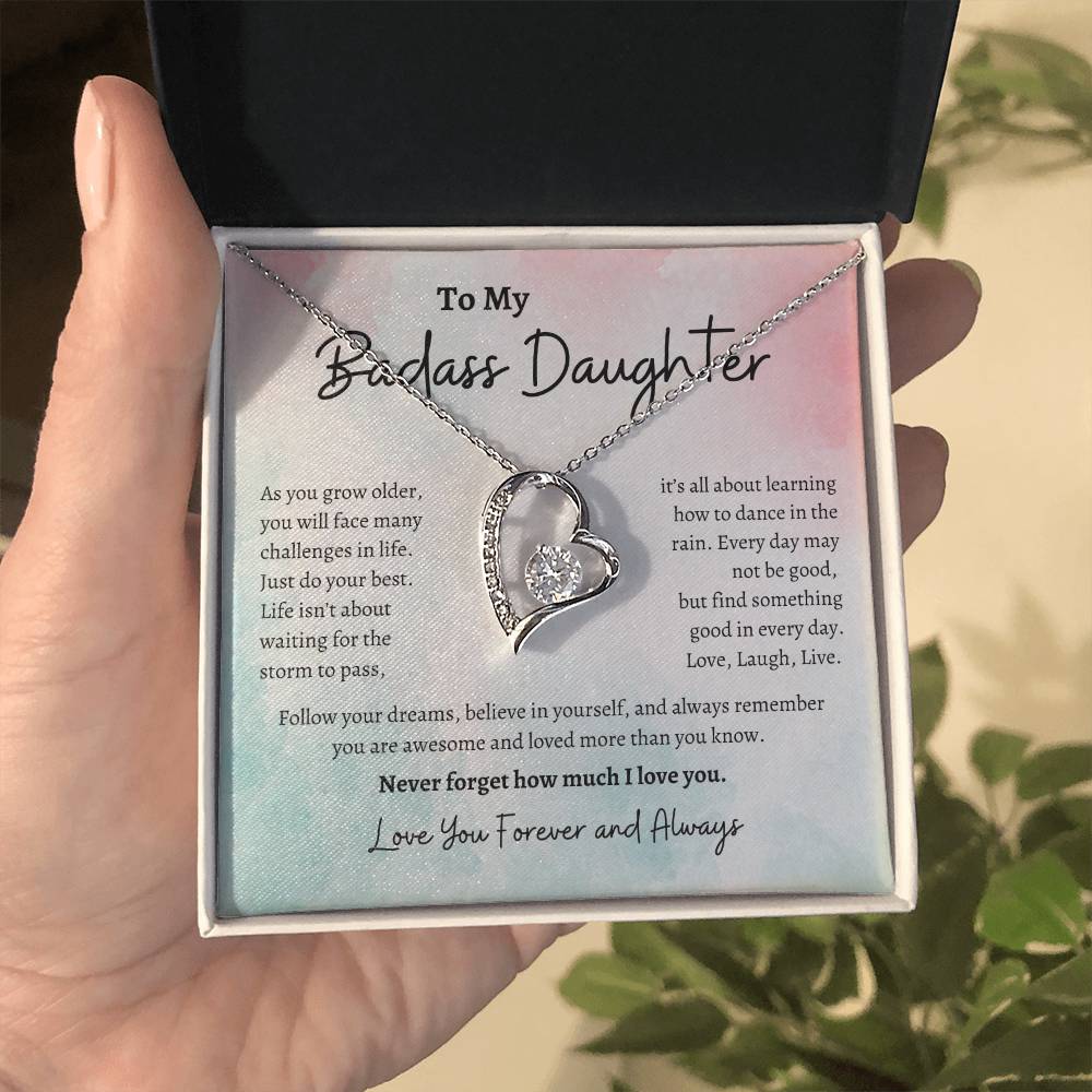 To My Badass Daughter| Forever Love Necklace