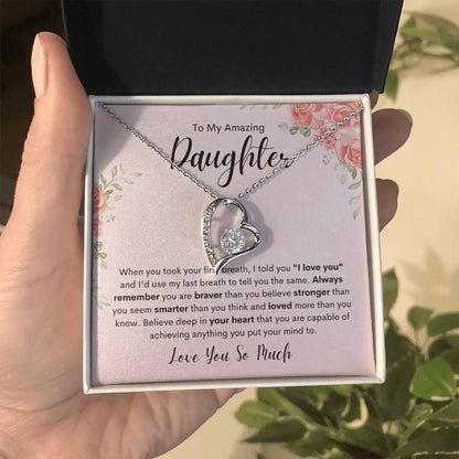 To Amazing Daughter - Forever Love Neckalce