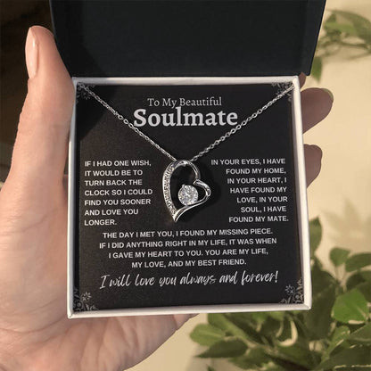 To My Beautiful Soulmate | If I Had One Wish | Forever Love Necklace