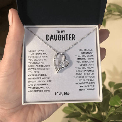 To My Daughter | Forever Love Necklace - White