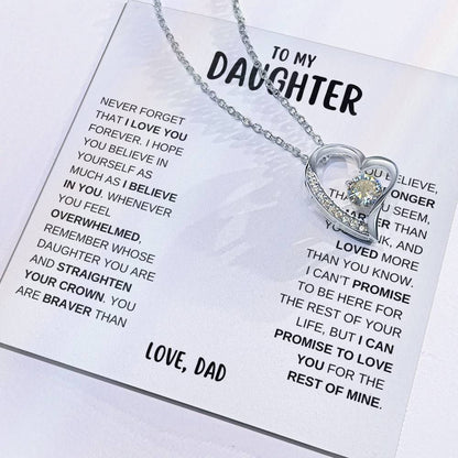 To My Daughter | Forever Love Necklace - White