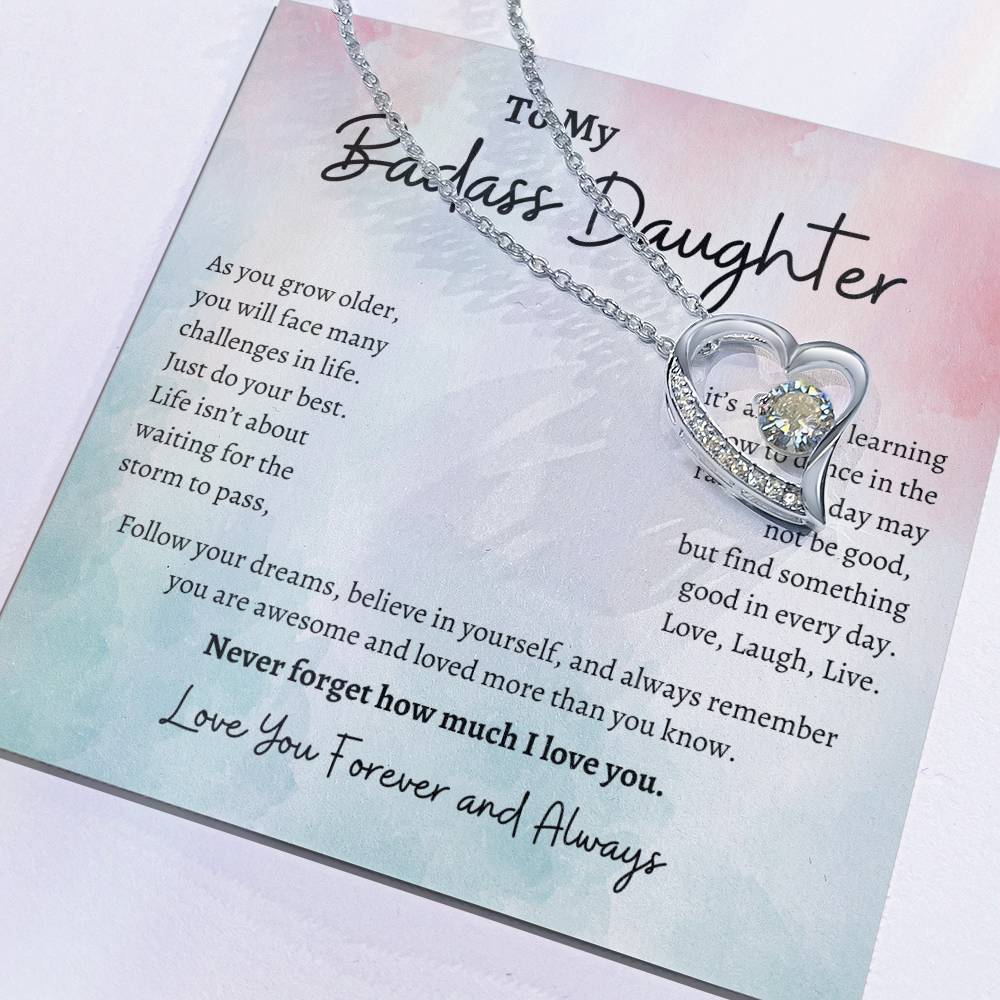 To My Badass Daughter| Forever Love Necklace
